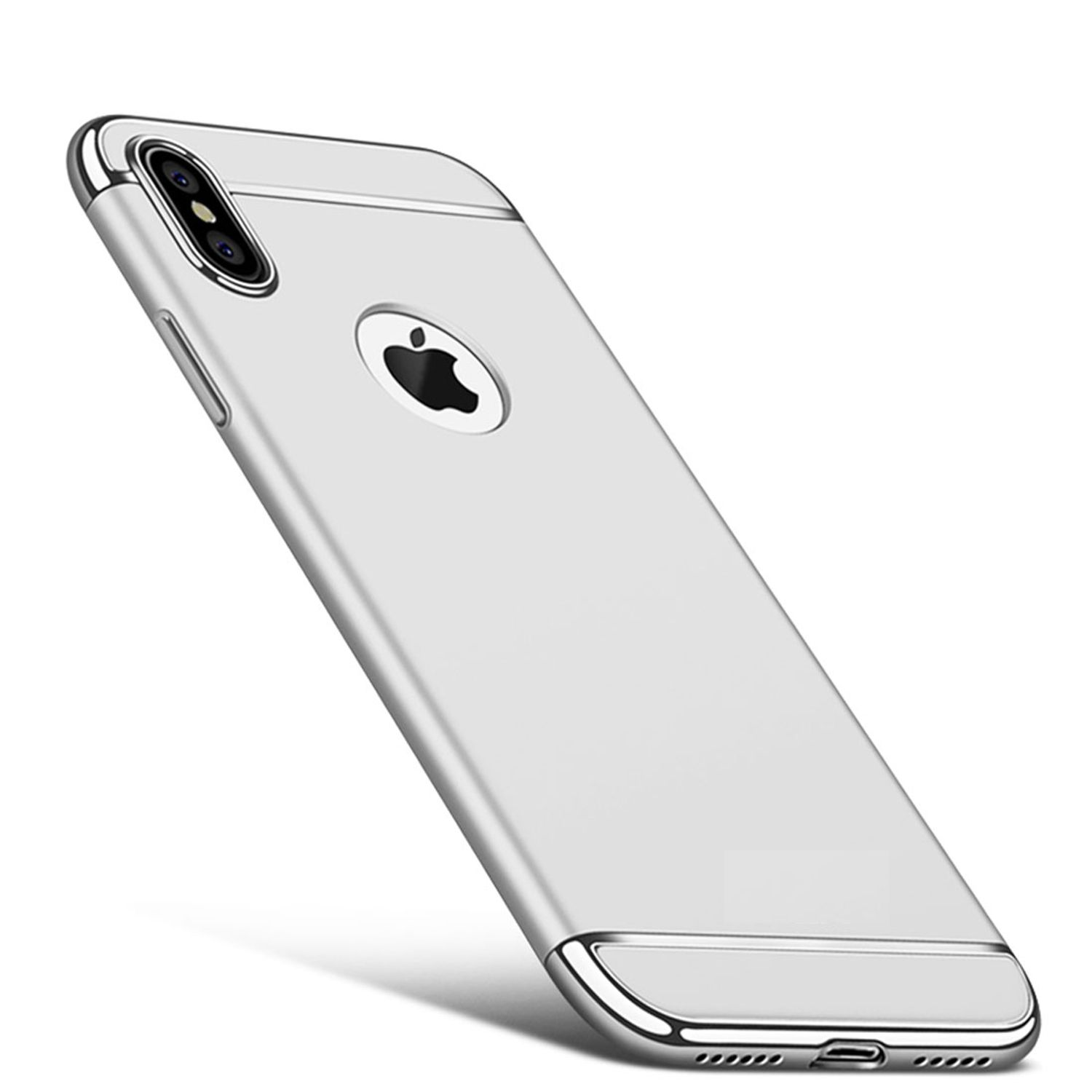 KÖNIG DESIGN Silber iPhone Schutzhülle, Backcover, X, Apple