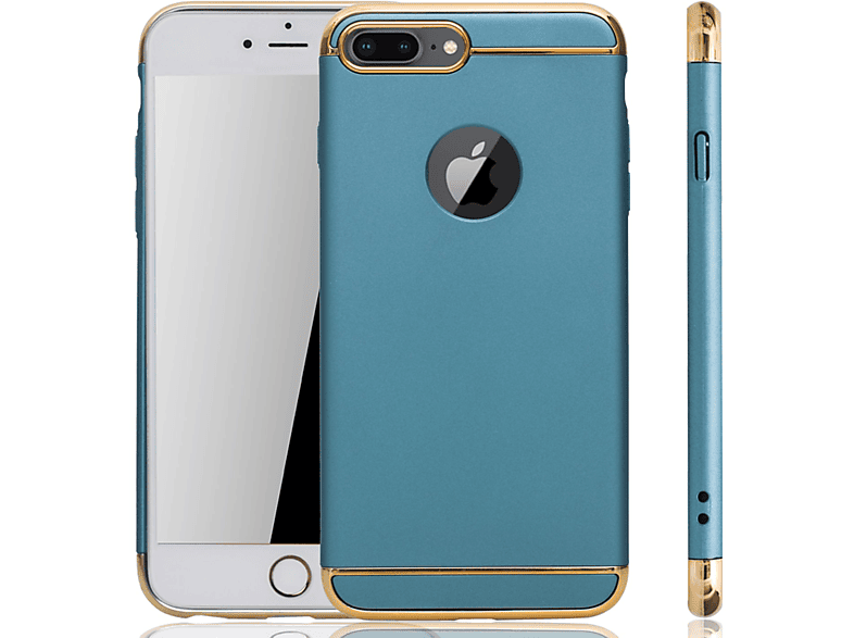7, DESIGN KÖNIG iPhone Apple, Backcover, Blau Schutzhülle,