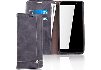 KÖNIG DESIGN Handyhülle, Bookcover, Wiko, Lenny 5, Grau