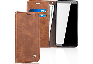KÖNIG DESIGN Handyhülle, Bookcover, Samsung, Galaxy A8 (2018), Braun