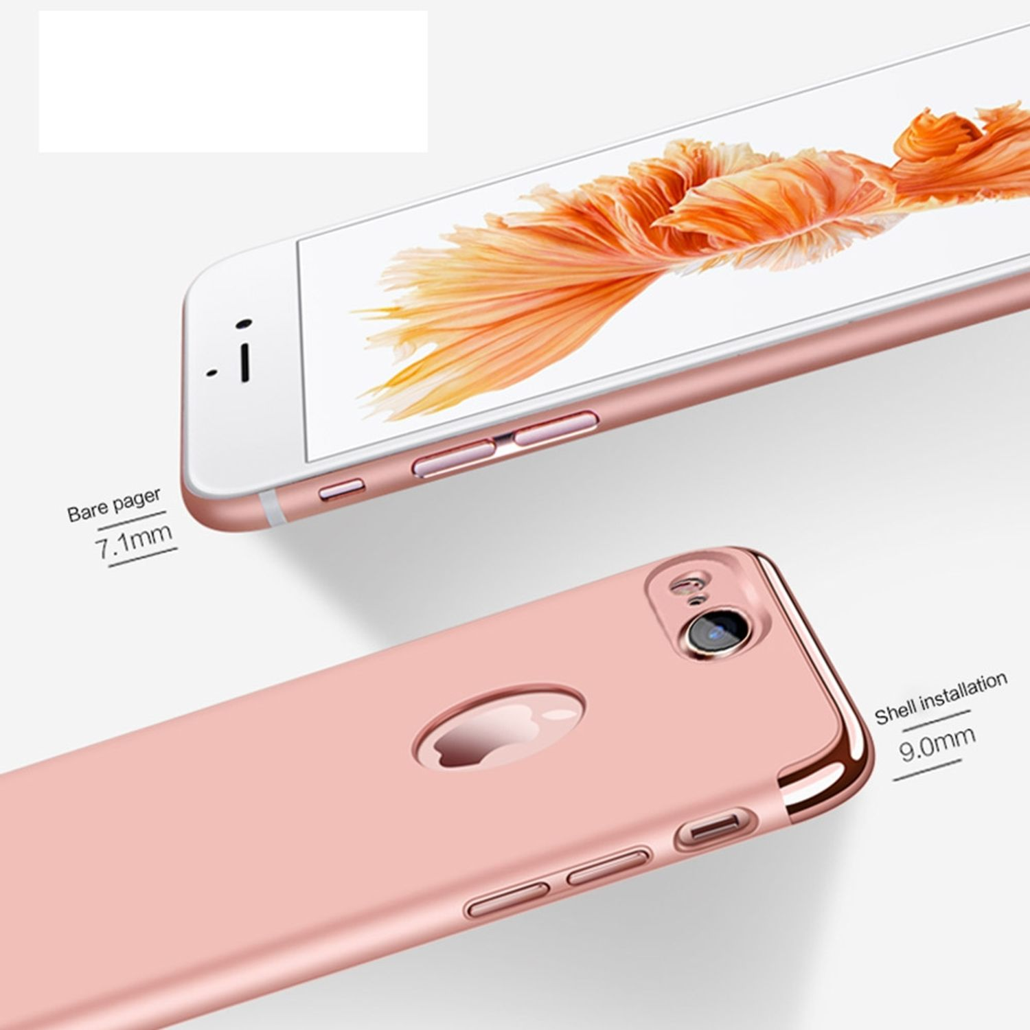 Rosa Handyhülle mit Handy. Die Hülle ist offen. Weißer Hintergrund.