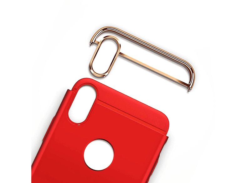 KÖNIG DESIGN Schutzhülle, Backcover, Apple, iPhone X, Rot