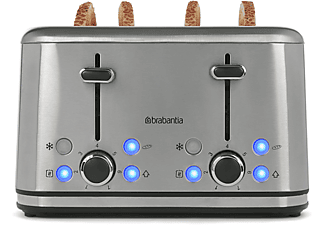 BRABANTIA BBEK1031N Toaster Edelstahl/Grau (1800 Watt, Schlitze: 4)
