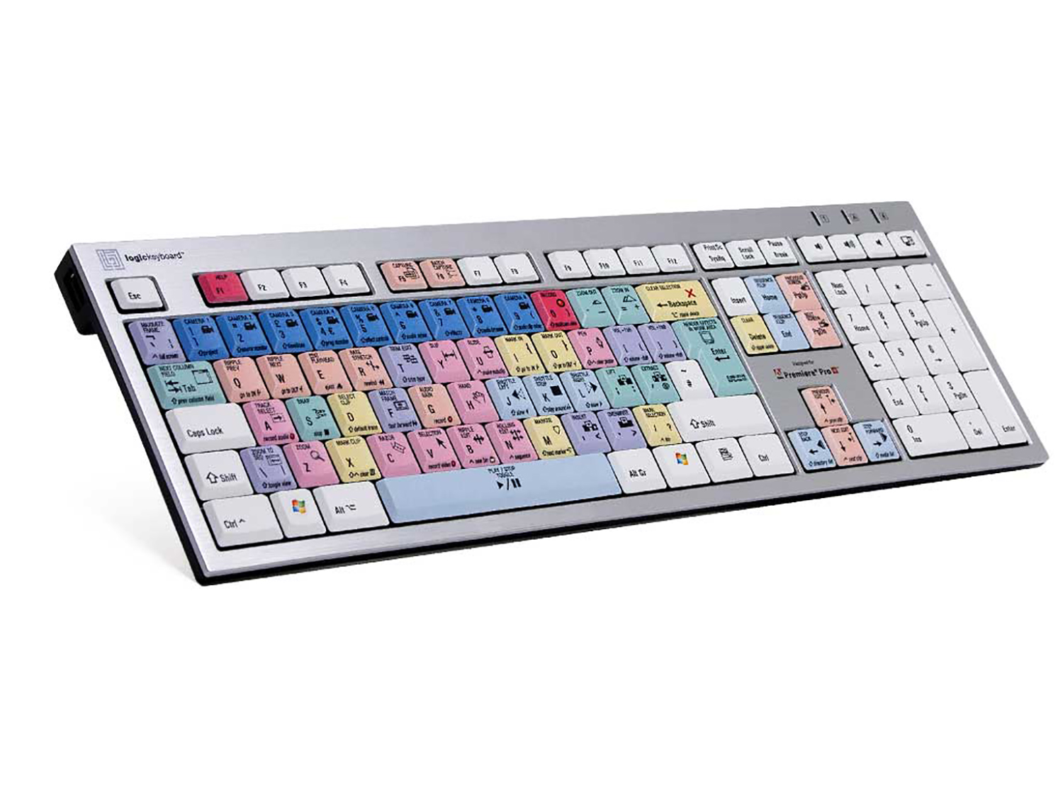 LOGICKEYBOARD Adobe (Slim/PC), dt. Premiere Tastatur Pro CC