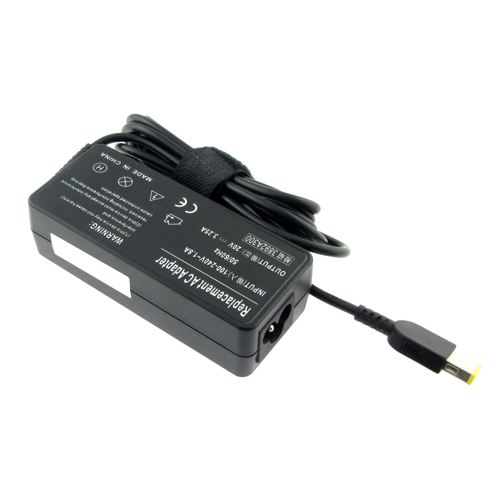 MTXTEC Netzteil, 20V, 3.25A Edge 11 ThinkPad rechteckig Watt für mm x E440 4 Stecker Notebook-Netzteil (20C5), LENOVO 65W, 65