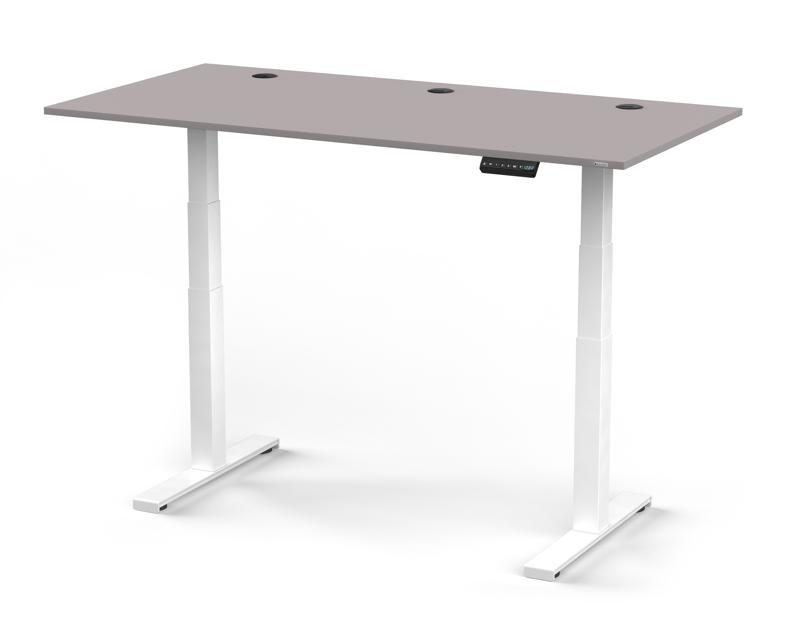 80cm 160 64 Elektrisch - Grey. höhenverstellbarer SPECTRAL 130cm Schreibtisch Tischplatte JUST-OFFICE Fußgestell Snow. x Schreibtisch. Höhenverstellbarer