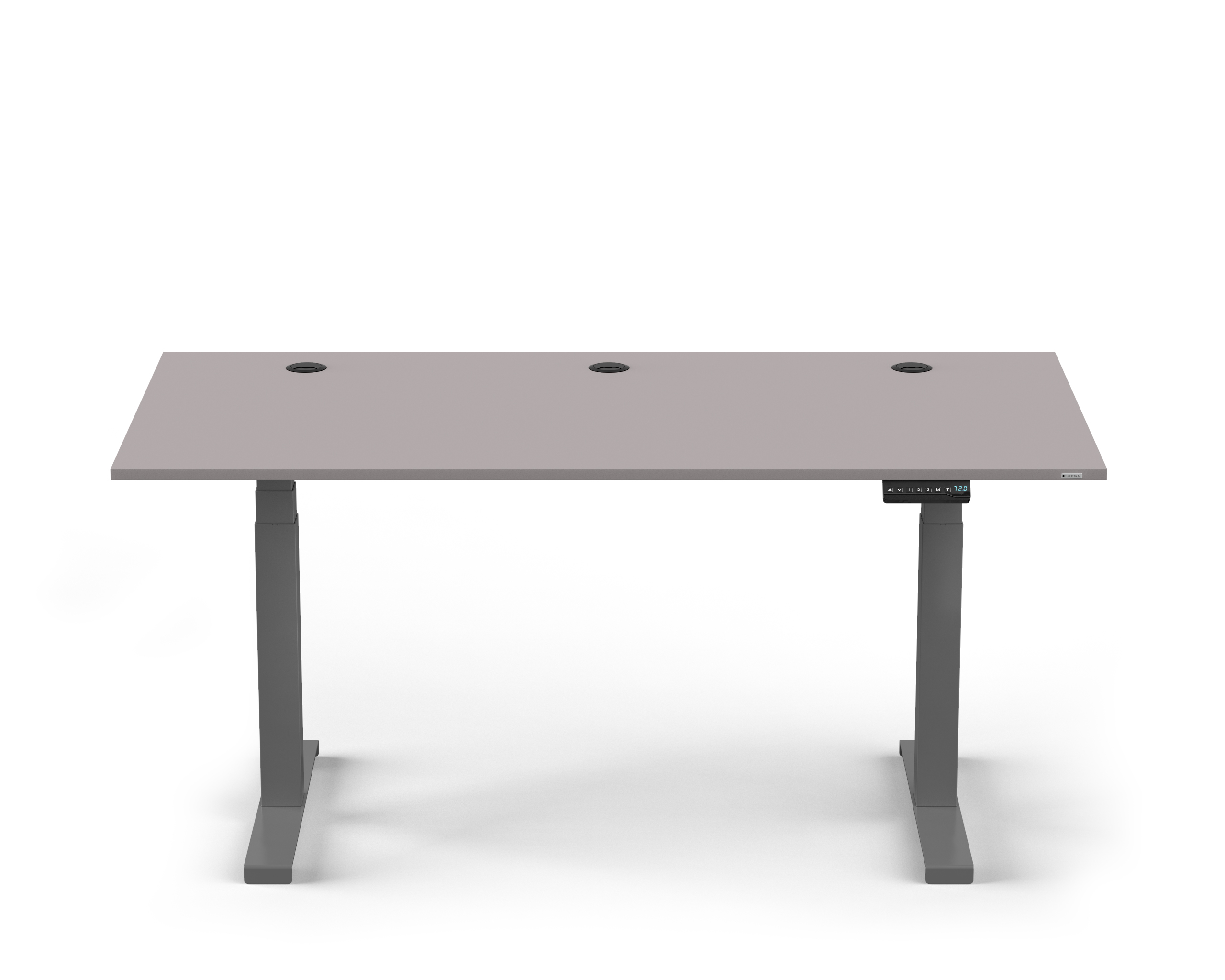 SPECTRAL JUST-OFFICE Elektrisch 180 Höhenverstellbarer 80cm Fußgestell 130cm höhenverstellbarer - 64 Grey. x Schreibtisch Tischplatte Grey Schreibtisch