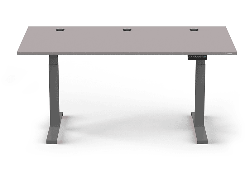 SPECTRAL JUST-OFFICE Elektrisch höhenverstellbarer Schreibtisch. Tischplatte 180 x 80cm Grey. Fußgestell 64 - 130cm Grey Höhenverstellbarer Schreibtisch