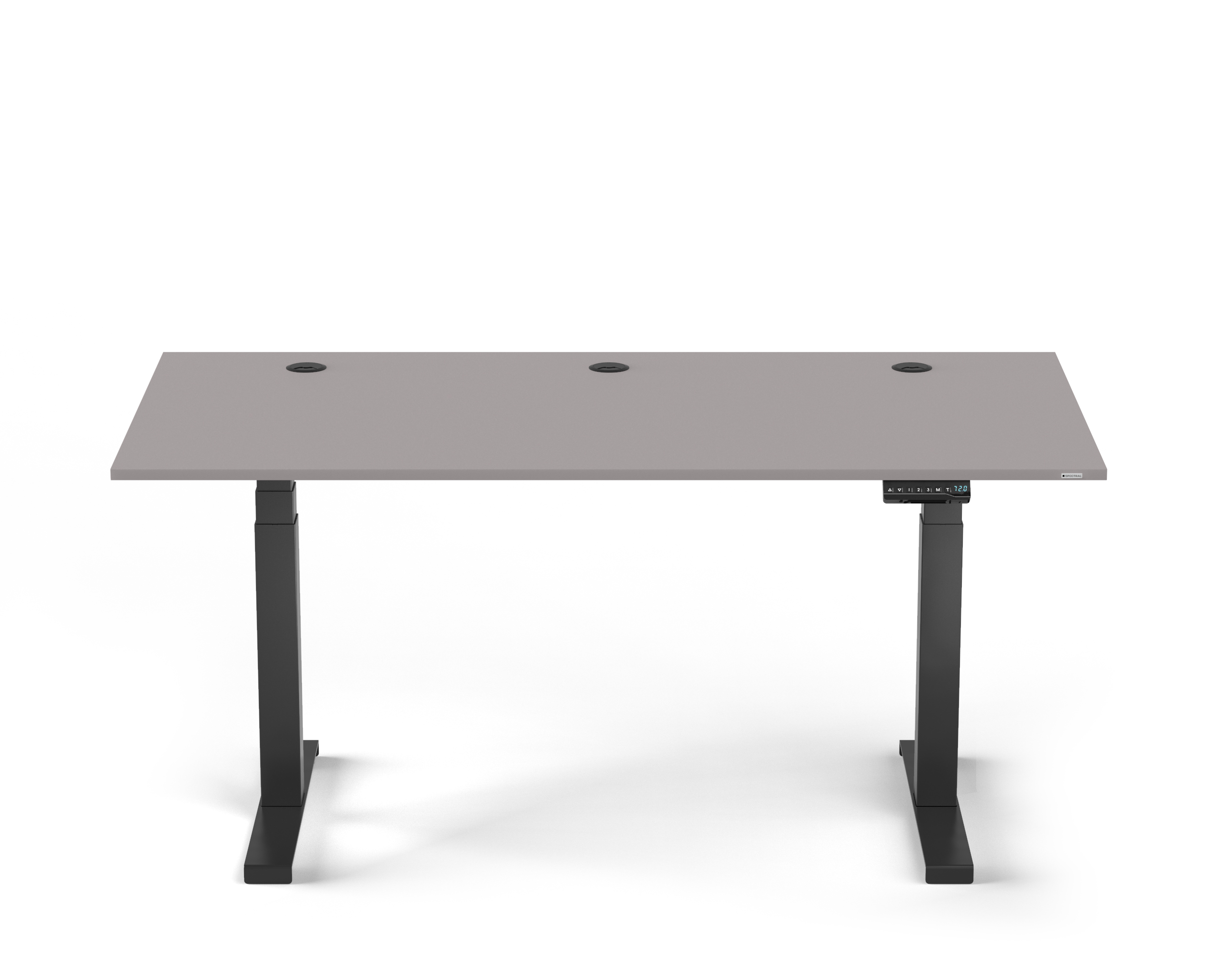 x JUST-OFFICE - Schreibtisch Tischplatte 130cm 64 Schreibtisch. Höhenverstellbarer höhenverstellbarer Grey. 80cm SPECTRAL Black 160 Elektrisch Fußgestell