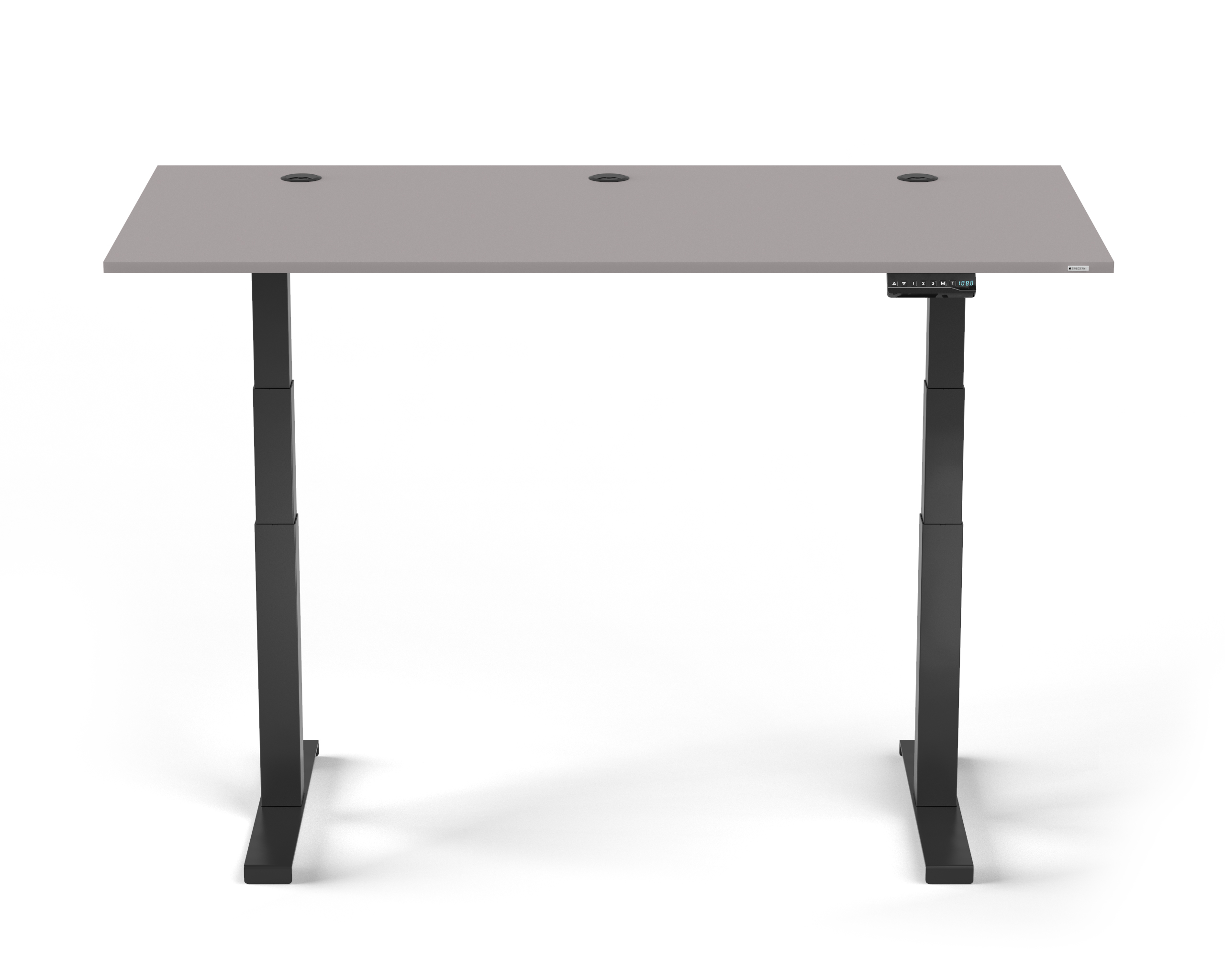 Fußgestell Grey JUST-OFFICE 64 Schreibtisch. Höhenverstellbarer SPECTRAL 130cm 180 höhenverstellbarer Tischplatte Grey. - Elektrisch Schreibtisch x 80cm