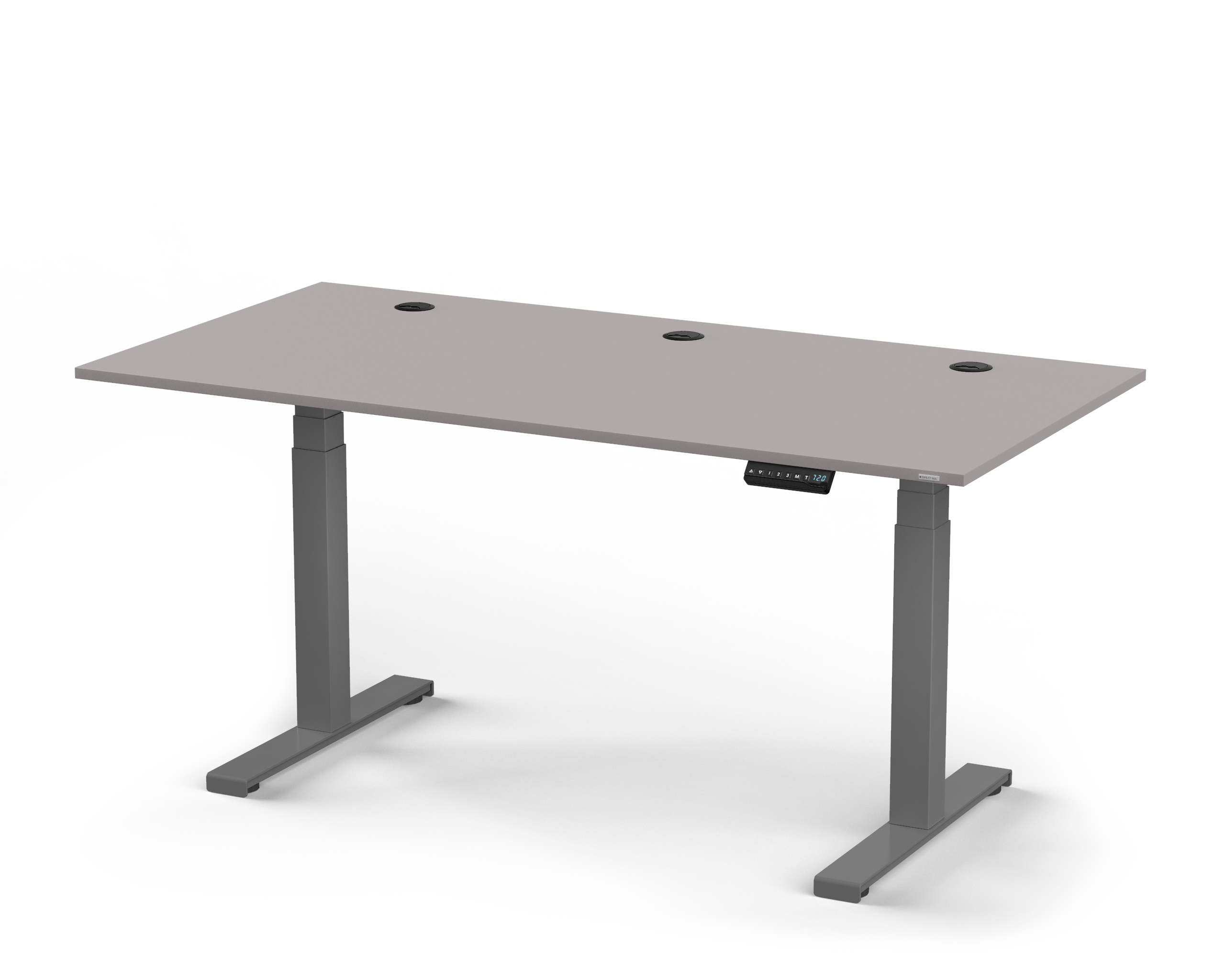 180 Fußgestell JUST-OFFICE SPECTRAL Höhenverstellbarer x Elektrisch Grey Grey. 64 80cm Schreibtisch höhenverstellbarer Schreibtisch. 130cm - Tischplatte