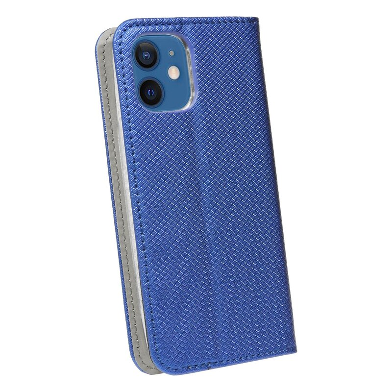 Blaue Handyhülle mit einem Telefon darin. Die Hülle hat eine strukturierte Oberfläche.