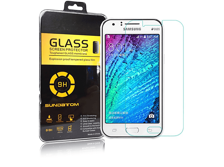 Schutzfolie(für Galaxy Samsung KÖNIG DESIGN Displayschutz (2015)) 2er J1 Pack