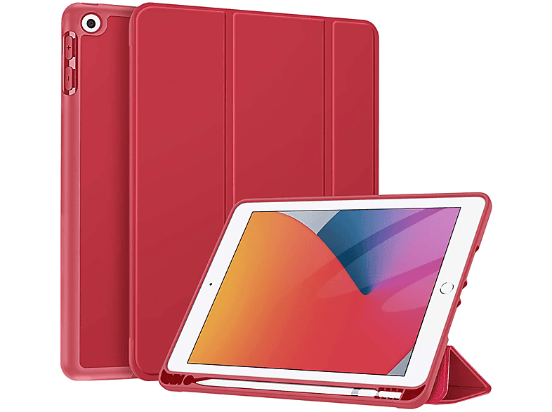 2021/8. Gen 2020/7. 2019), Generation iPad Gen (9. Zoll 10.2 iPad, FINTIE Rot Hülle, Bookcover,