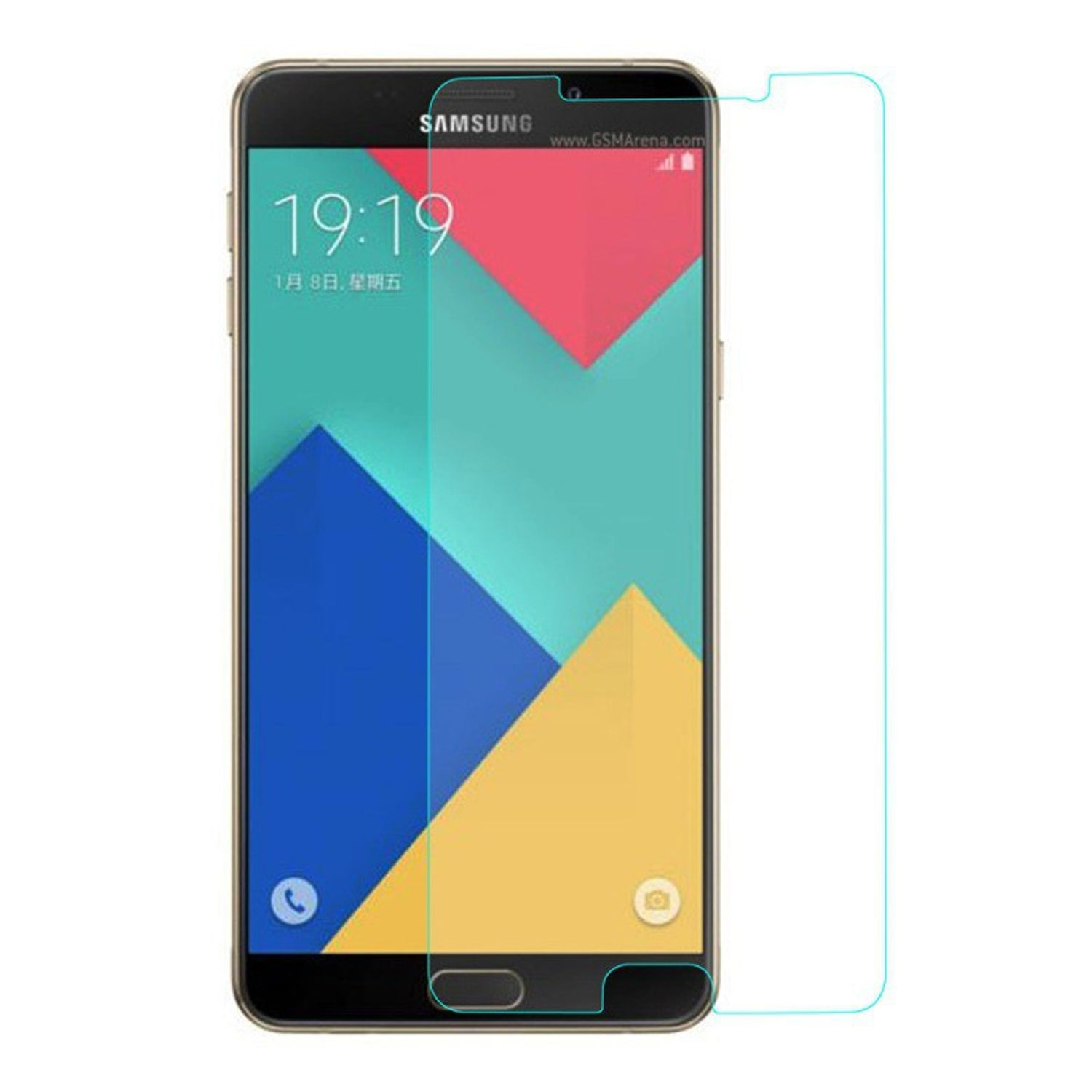 2er Displayschutz Samsung Pack A9 (2016)) KÖNIG DESIGN Galaxy Schutzfolie(für