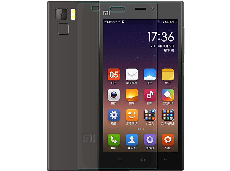 KÖNIG DESIGN 2er Pack Displayschutz Schutzfolie(für Xiaomi Mi 3)