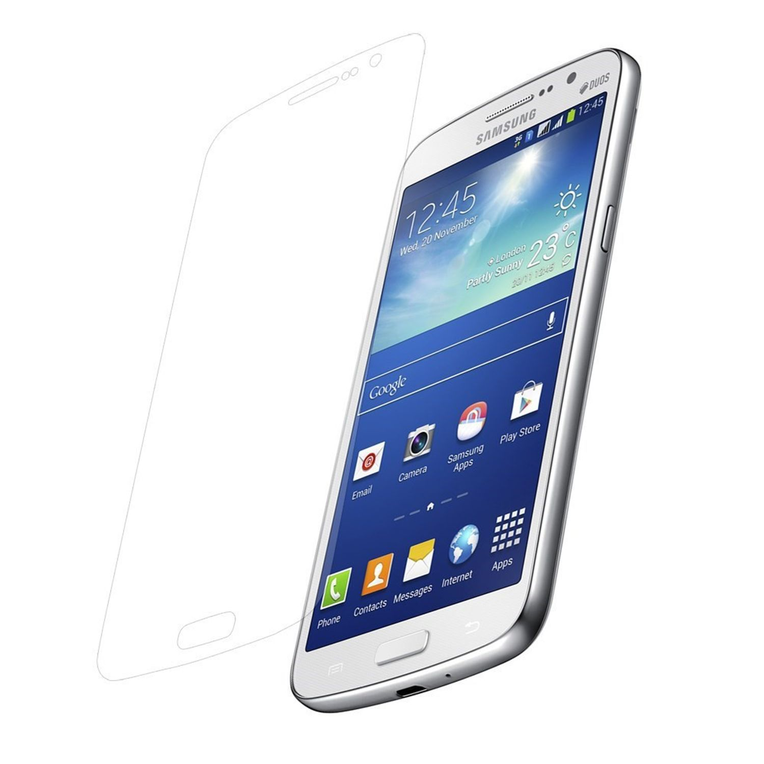 KÖNIG DESIGN 3er Galaxy Displayschutz Schutzfolie(für Grand Samsung Pack 3)