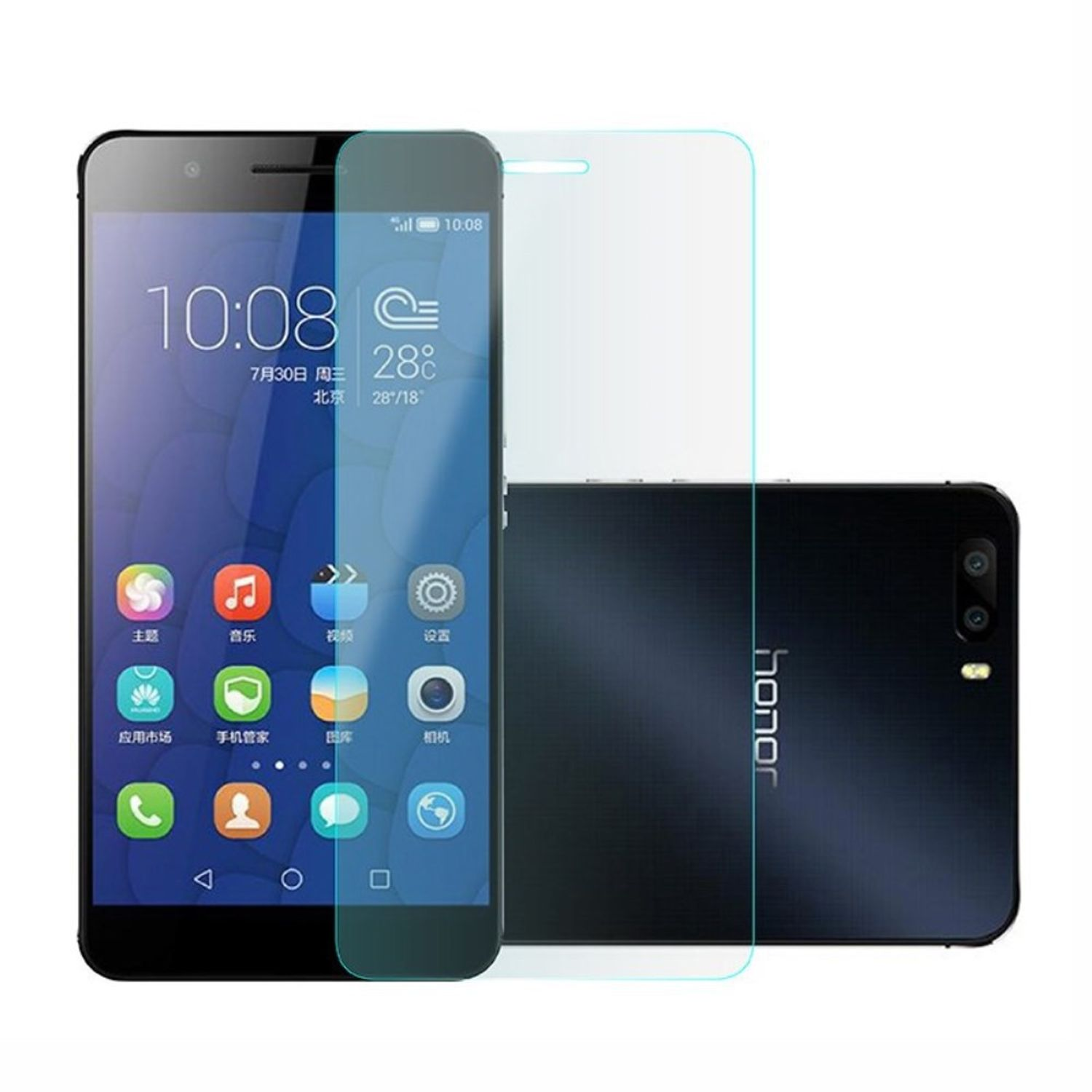 KÖNIG DESIGN 2er Pack Displayschutz Plus) Huawei 6 Honor Schutzfolie(für