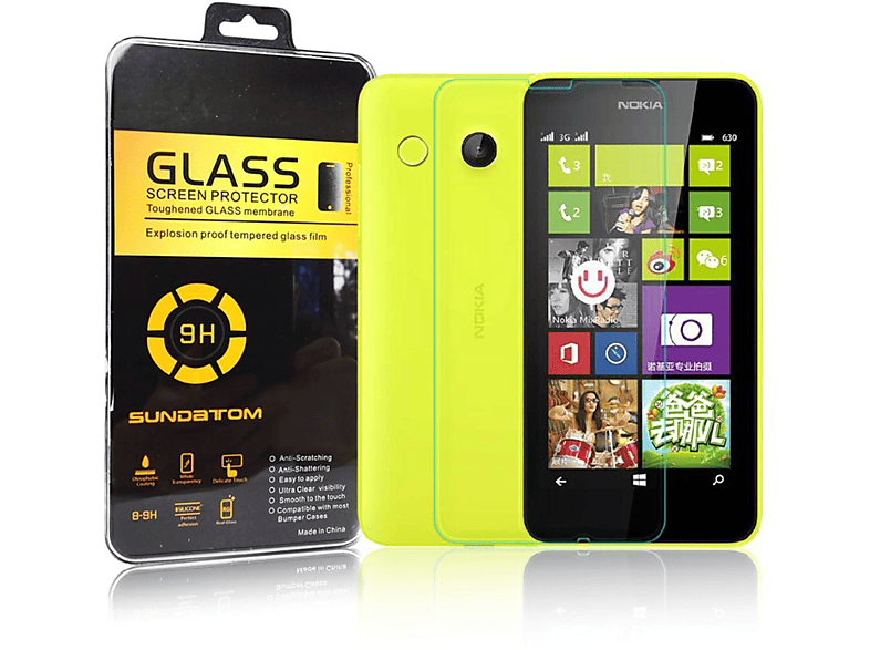 KÖNIG DESIGN 3er Pack Schutzfolie(für Lumia 630) Displayschutz Nokia
