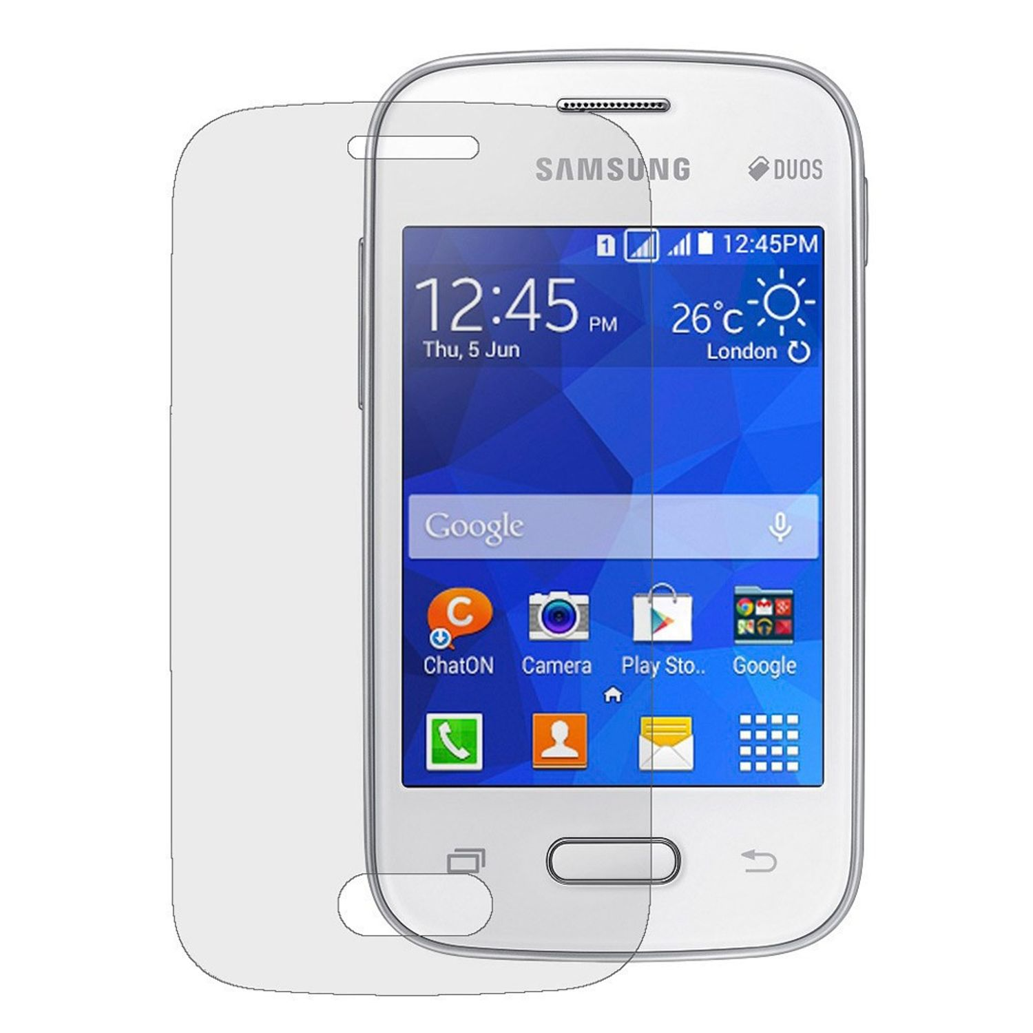 KÖNIG DESIGN 3er Pack Schutzfolie(für 2) Pocket Samsung Displayschutz Galaxy