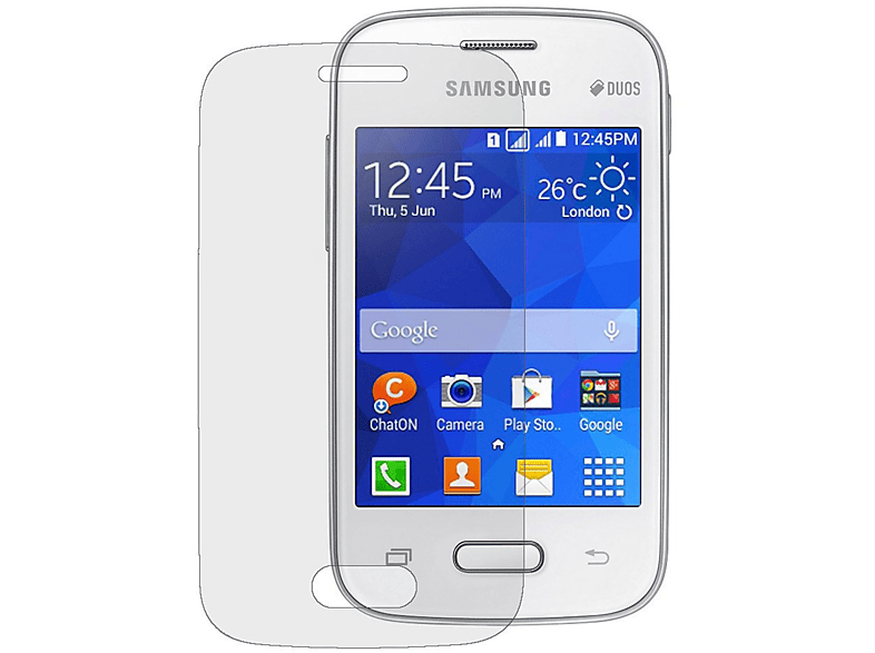 3er DESIGN Galaxy 2) Displayschutz KÖNIG Samsung Pocket Pack Schutzfolie(für