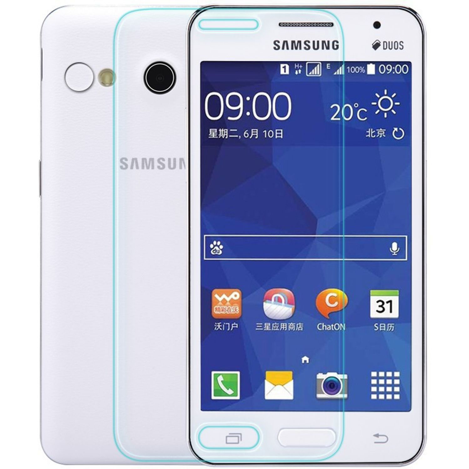 KÖNIG DESIGN 3er Pack Displayschutz Galaxy 2) Schutzfolie(für Samsung Core