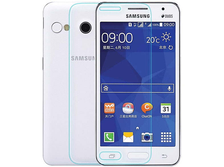 KÖNIG DESIGN 3er Pack Displayschutz Schutzfolie(für Samsung Galaxy Core 2)