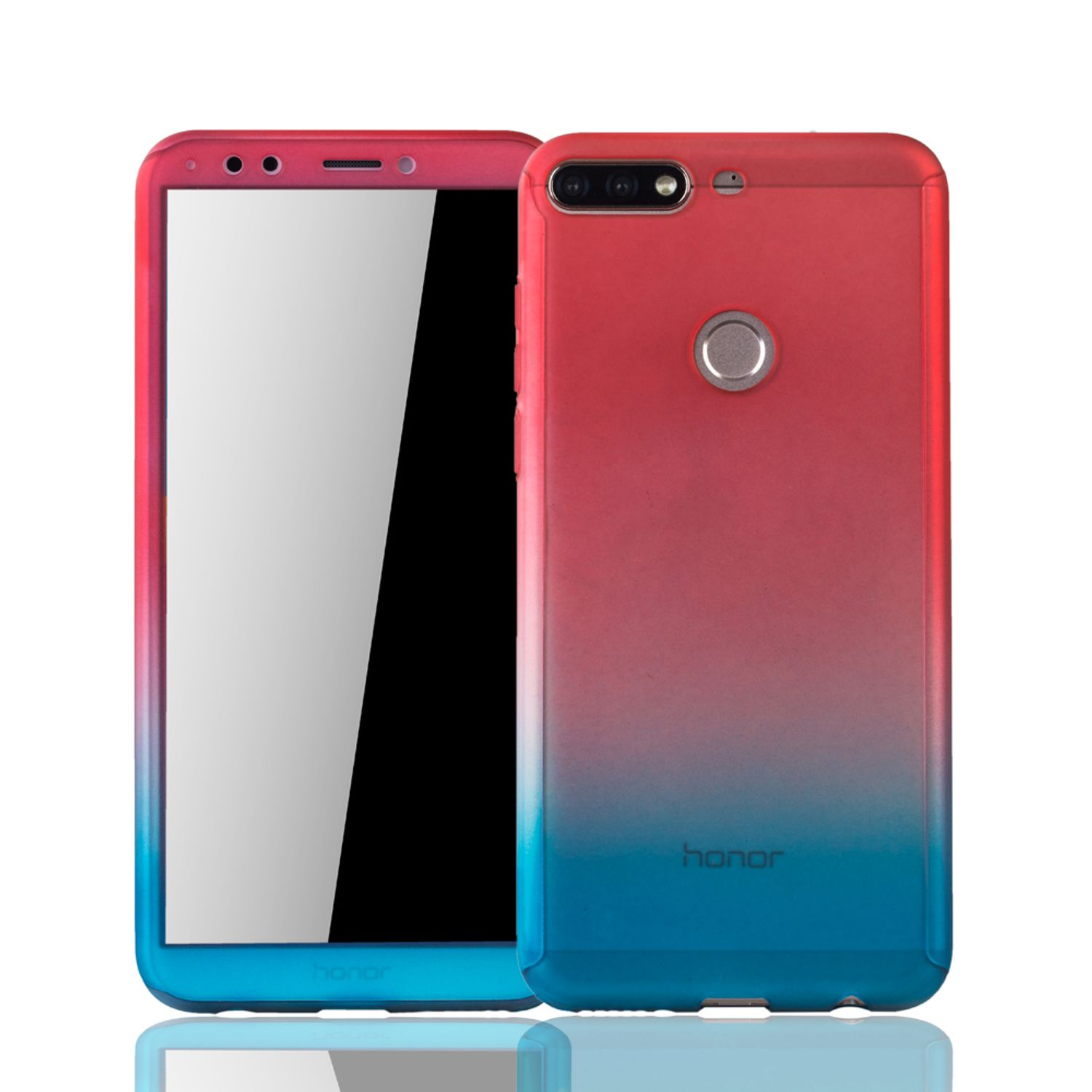 7C, Huawei, DESIGN Mehrfarbig Cover, Schutzhülle, KÖNIG Full Honor