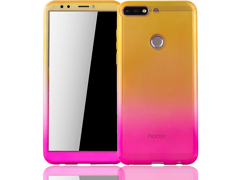 KÖNIG DESIGN Schutzhülle, Full Cover, Huawei, Honor 7C, Mehrfarbig | Fullcover