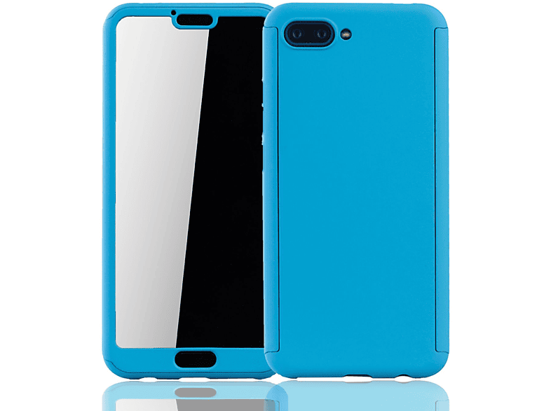KÖNIG DESIGN Schutzhülle, Full Cover, Huawei, Honor 10, Blau