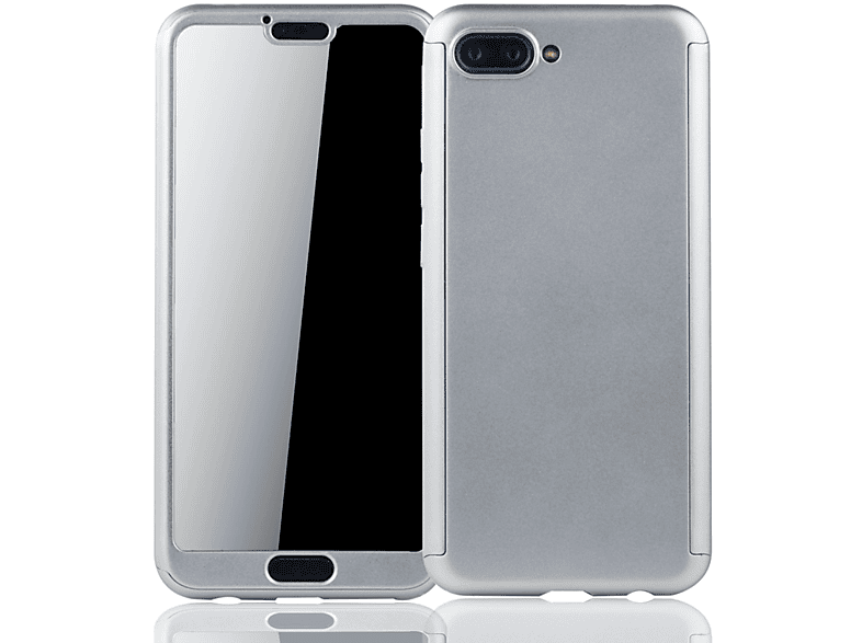 KÖNIG DESIGN Schutzhülle, Full Cover, Huawei, Honor 10, Silber