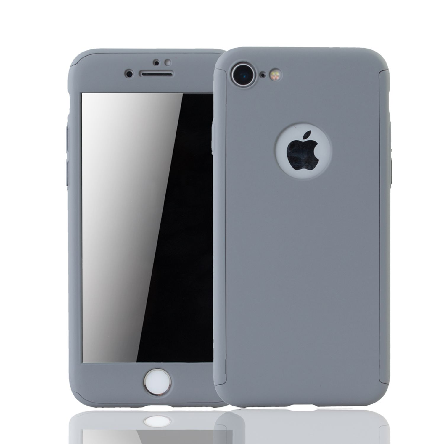 KÖNIG DESIGN Handyhülle 360 Grad 6s Cover, 6 Plus, / Grau Full Apple, iPhone Schutz