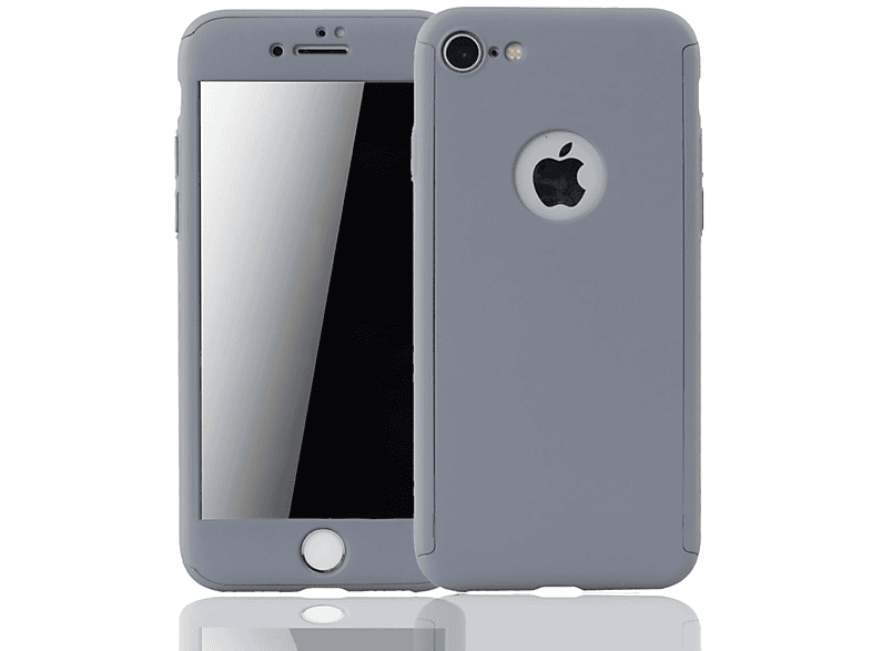 KÖNIG DESIGN Handyhülle 360 Grad Schutz, Full Cover, Apple, iPhone 6 / 6s Plus, Grau