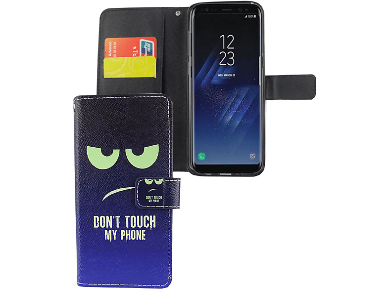 KÖNIG DESIGN Handyhülle, Bookcover, Samsung, S8 Galaxy Blau Plus