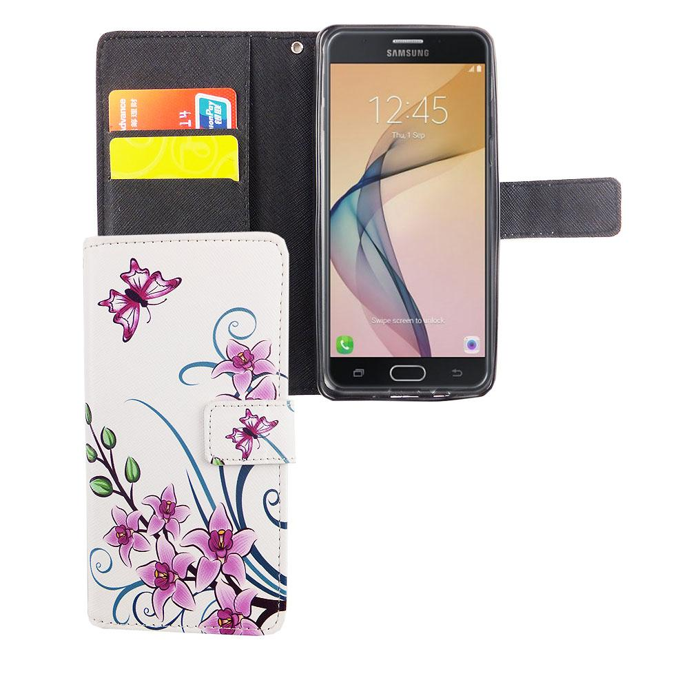 KÖNIG DESIGN Handyhülle, Bookcover, Galaxy J5 Weiß Prime, Samsung