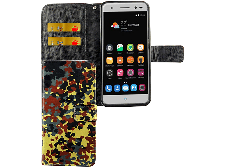 Mehrfarbig V7 Lite, Schutzhülle, ZTE, KÖNIG DESIGN Blade Bookcover,