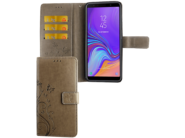 Handyhülle, Galaxy DESIGN Samsung, KÖNIG A9 (2018), Grau Bookcover,