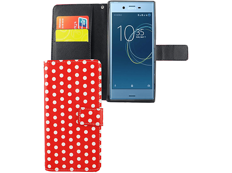 KÖNIG DESIGN Handyhülle, Bookcover, Sony, Rot Xperia XZs