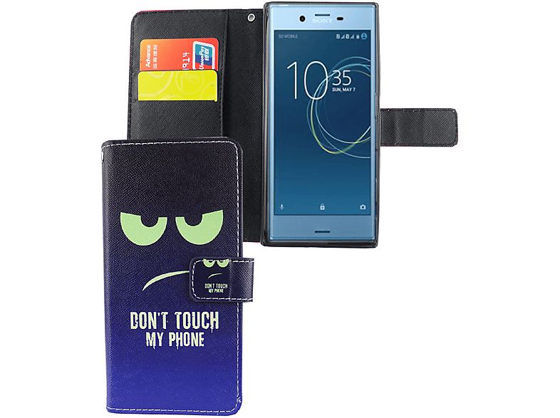 KÖNIG DESIGN Handyhülle, Bookcover, Sony, Xperia XZs, Blau