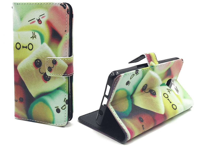 Galaxy Mehrfarbig Handyhülle, DESIGN Bookcover, A5 Samsung, KÖNIG (2016),