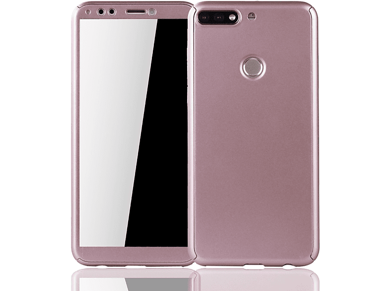 KÖNIG DESIGN Schutzhülle, Full Cover, Honor Huawei, 7C, Pink
