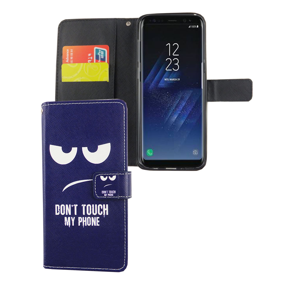KÖNIG DESIGN Handyhülle, Galaxy S8 Plus, Blau Samsung, Bookcover