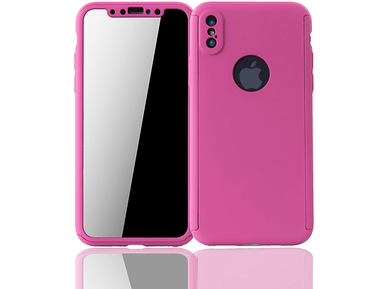 KÖNIG DESIGN Schutzhülle, Full Cover, Apple, iPhone X, Pink