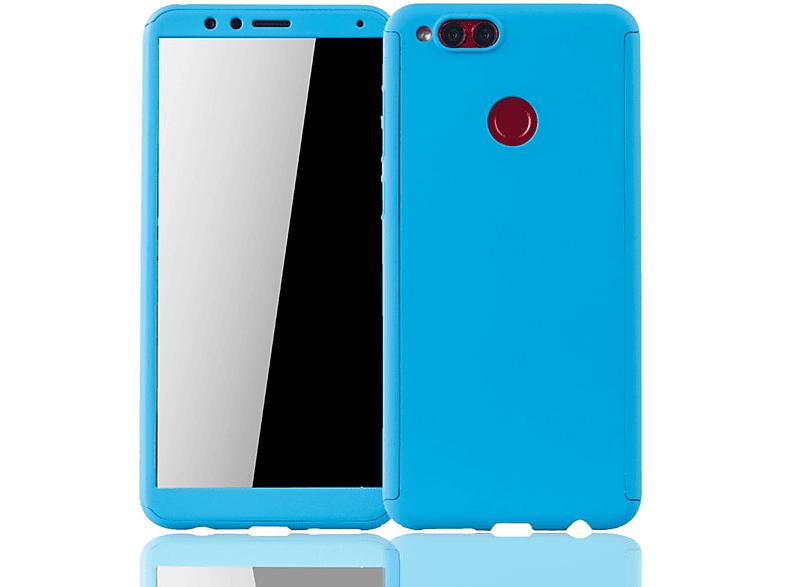 KÖNIG DESIGN Schutzhülle, Full Cover, Huawei, Honor 7X, Blau | Fullcover