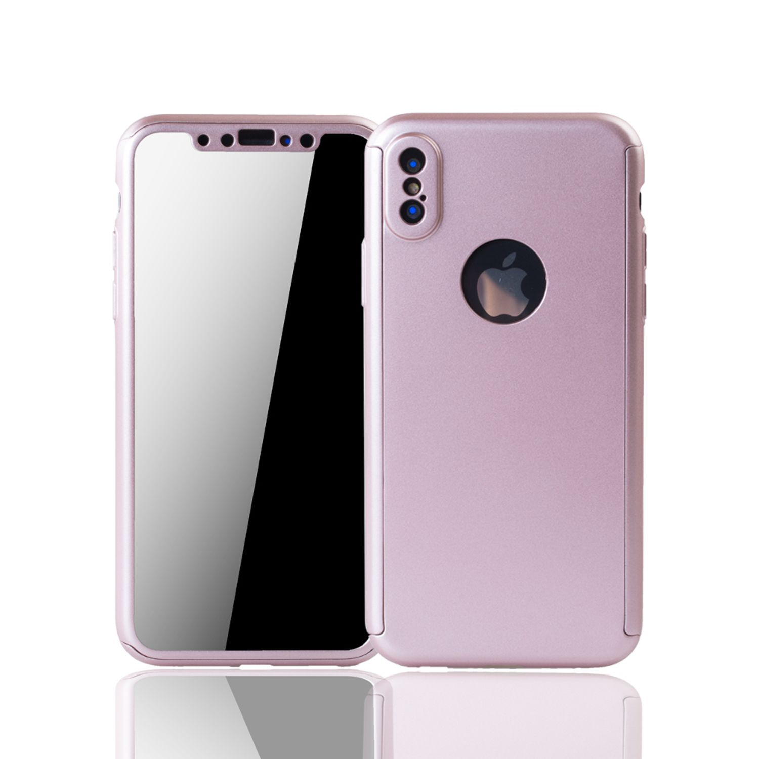 Apple, KÖNIG Pink Cover, X, iPhone Full Schutzhülle, DESIGN