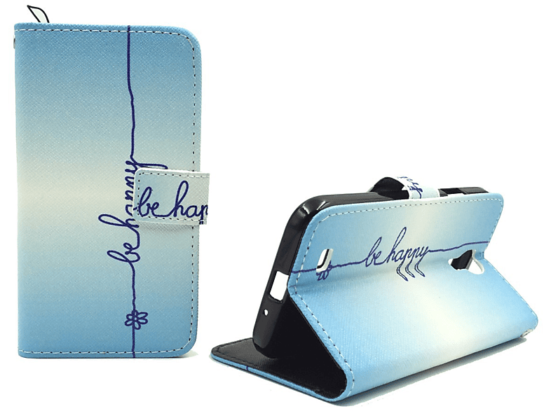 KÖNIG DESIGN Handyhülle, Blau Bookcover, Galaxy Samsung, S4