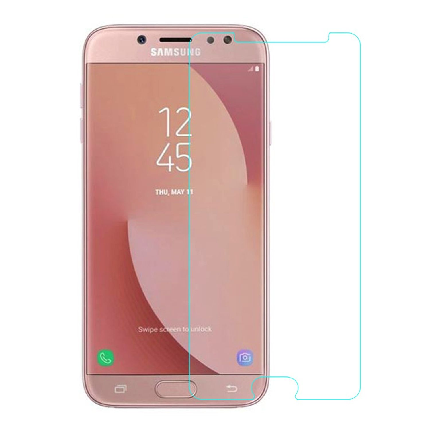 Samsung 3er DESIGN Pack KÖNIG Galaxy J7 Displayschutz (2017)) Schutzfolie(für