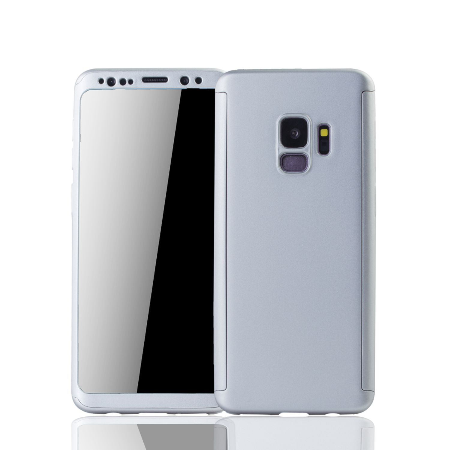 Samsung, Silber Galaxy DESIGN S9, KÖNIG Full Cover, Schutzhülle,