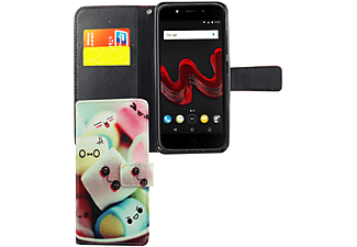 KÖNIG DESIGN Handyhülle, Bookcover, Wiko, Wim Lite, Schwarz