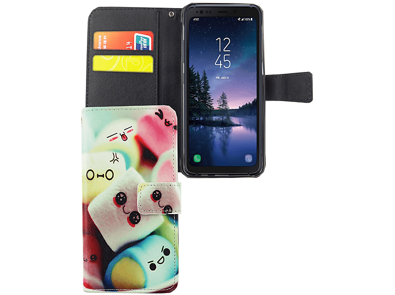 Galaxy Active, KÖNIG Schutzhülle, Samsung, S8 DESIGN Bookcover, Mehrfarbig